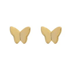 Timi of Sweden: Liza - Mini Butterfly Stud Earrings - Gold (Smykke, Earrings)