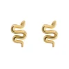 Timi of Sweden: Liza - Mini Snake Stud Earrings - Gold (Smykke, Earrings)