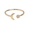 Timi of Sweden: Luna - Moon And Crystal Ring - Gold (Smykke, Rings)