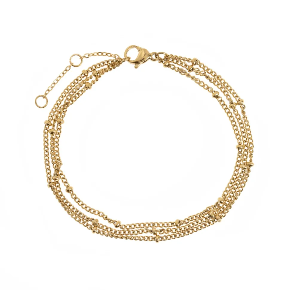 Timi of Sweden: Mika - Triple Chain Bracelet Stainless Steel - Gold (Smykke, Bracelets)