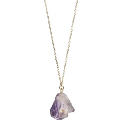 Timi of Sweden: Precious stone Necklace, Gold - Violet Amethyst (Smykke, Necklace)