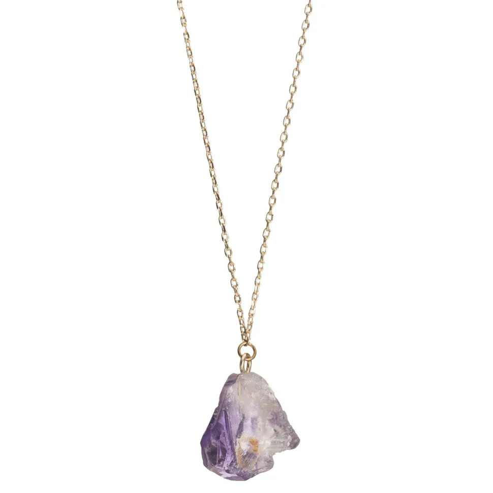Timi of Sweden: Precious stone Necklace, Gold - Violet Amethyst (Smykke, Necklace)