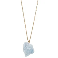 Timi of Sweden: Precious stone Necklace, Gold - Aqua Marine (Smykke, Necklace)
