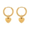 Timi of Sweden: Sandra - Heart Hoop Earring Stainless Steel (Smykke, Earrings)