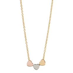 Timi of Sweden: Sarah - 3 Sliding Hearts Necklace Stainless Steel (Smykke, Necklace)