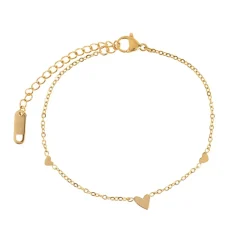 Timi of Sweden: Sarah - 3 Small Hearts Bracelet Stainless Steel (Smykke, Bracelets)
