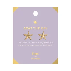 Timi of Sweden: Seas the Day Starfish Stud Earrings - Gold (Smykke, Earrings)