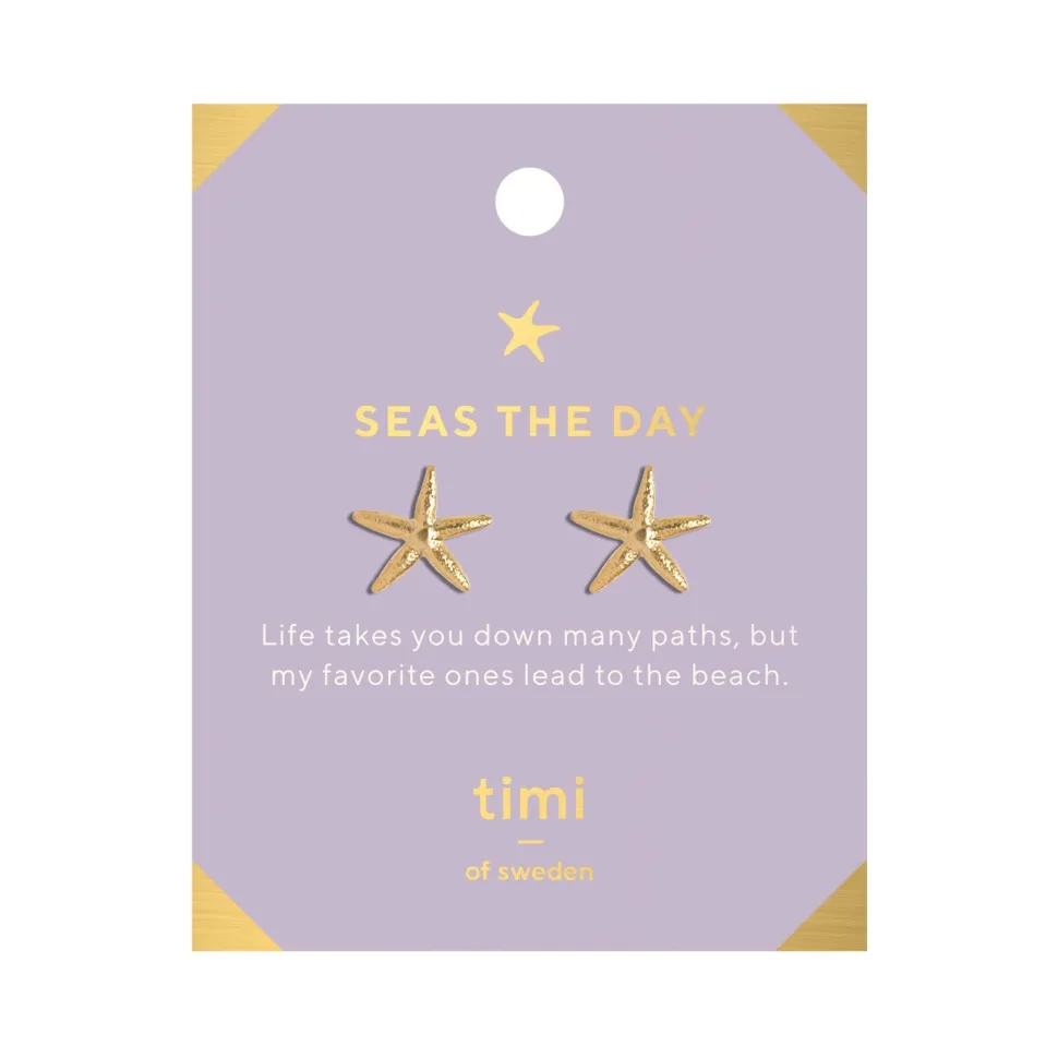 Timi of Sweden: Seas the Day Starfish Stud Earrings - Gold (Smykke, Earrings)