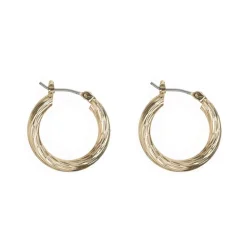 Timi of Sweden: Small Swirly Hoop Earrings - Gold (Smykke, Earrings)
