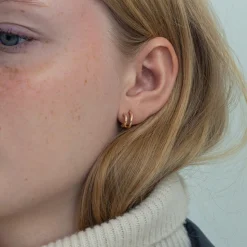 Timi of Sweden: Two Ring Stud - Gold (Smykke, Earrings)