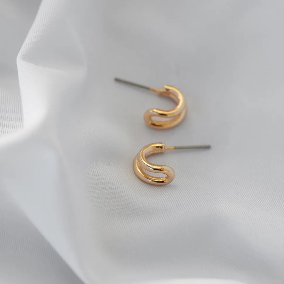 Timi of Sweden: Two Ring Stud - Gold (Smykke, Earrings)