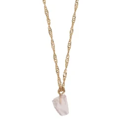Timi of Sweden: You're Gorgeous Rose Quartz Necklace - Gold (Smykke, Necklace)
