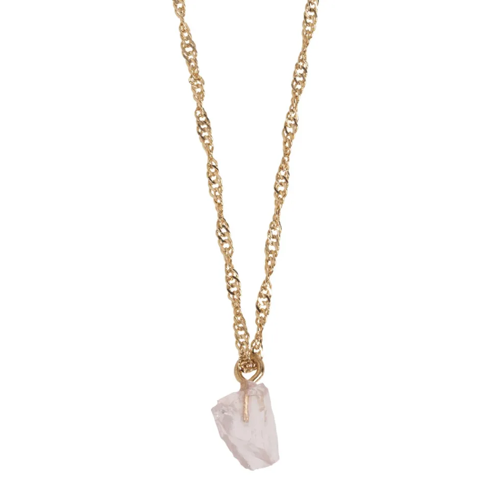 Timi of Sweden: You're Gorgeous Rose Quartz Necklace - Gold (Smykke, Necklace)