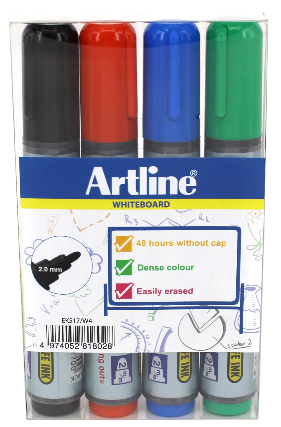 Whiteboard Marker Artline 517 4-sæt (Kontorartikler)